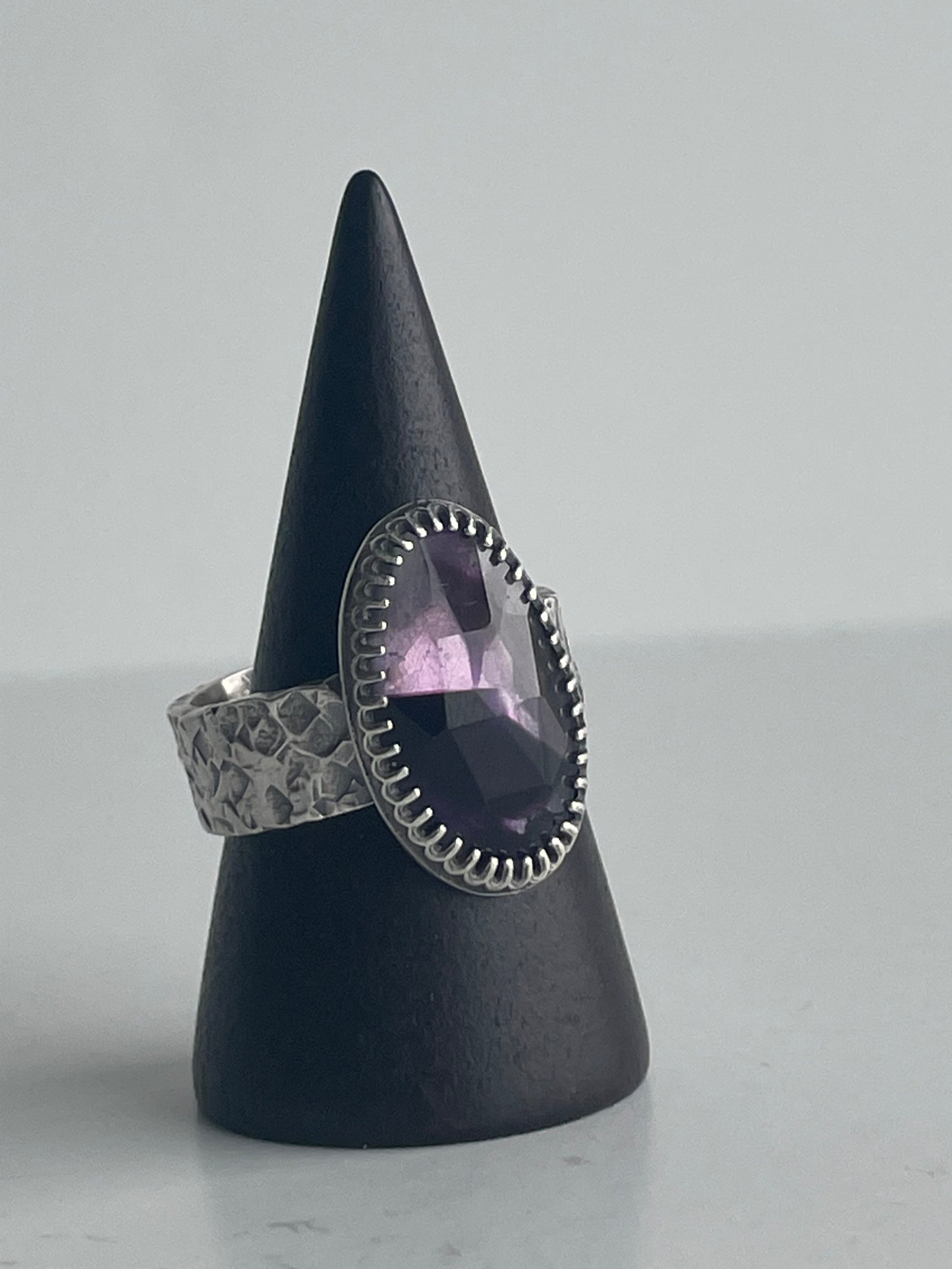 Atomic Amethyst and Sterling Ring - US 8