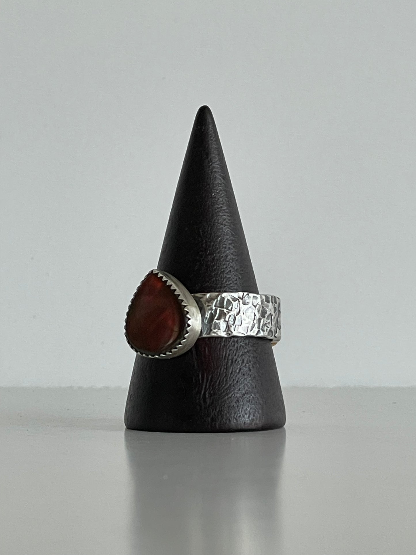Ammolite and Sterling Ring - US 10