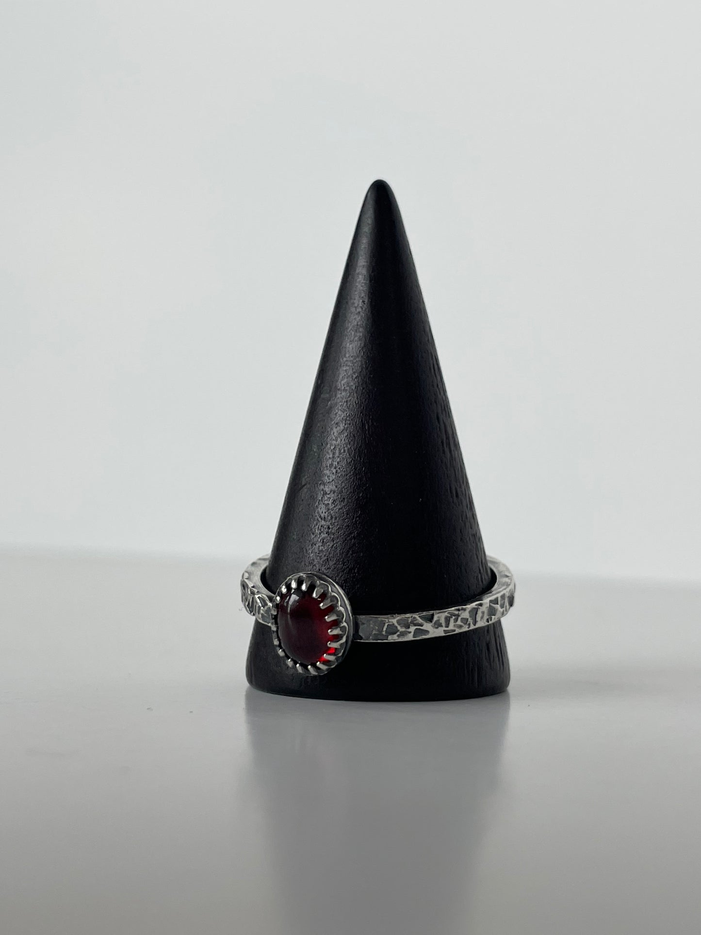 Garnet and Sterling Ring - US 13