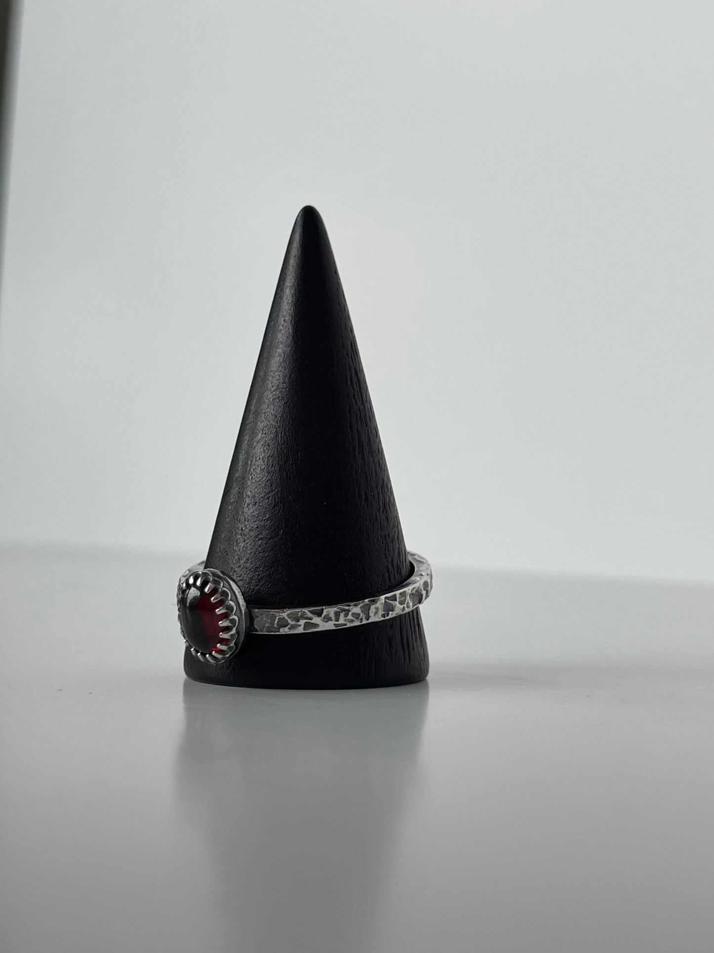 Garnet and Sterling Ring - US 13