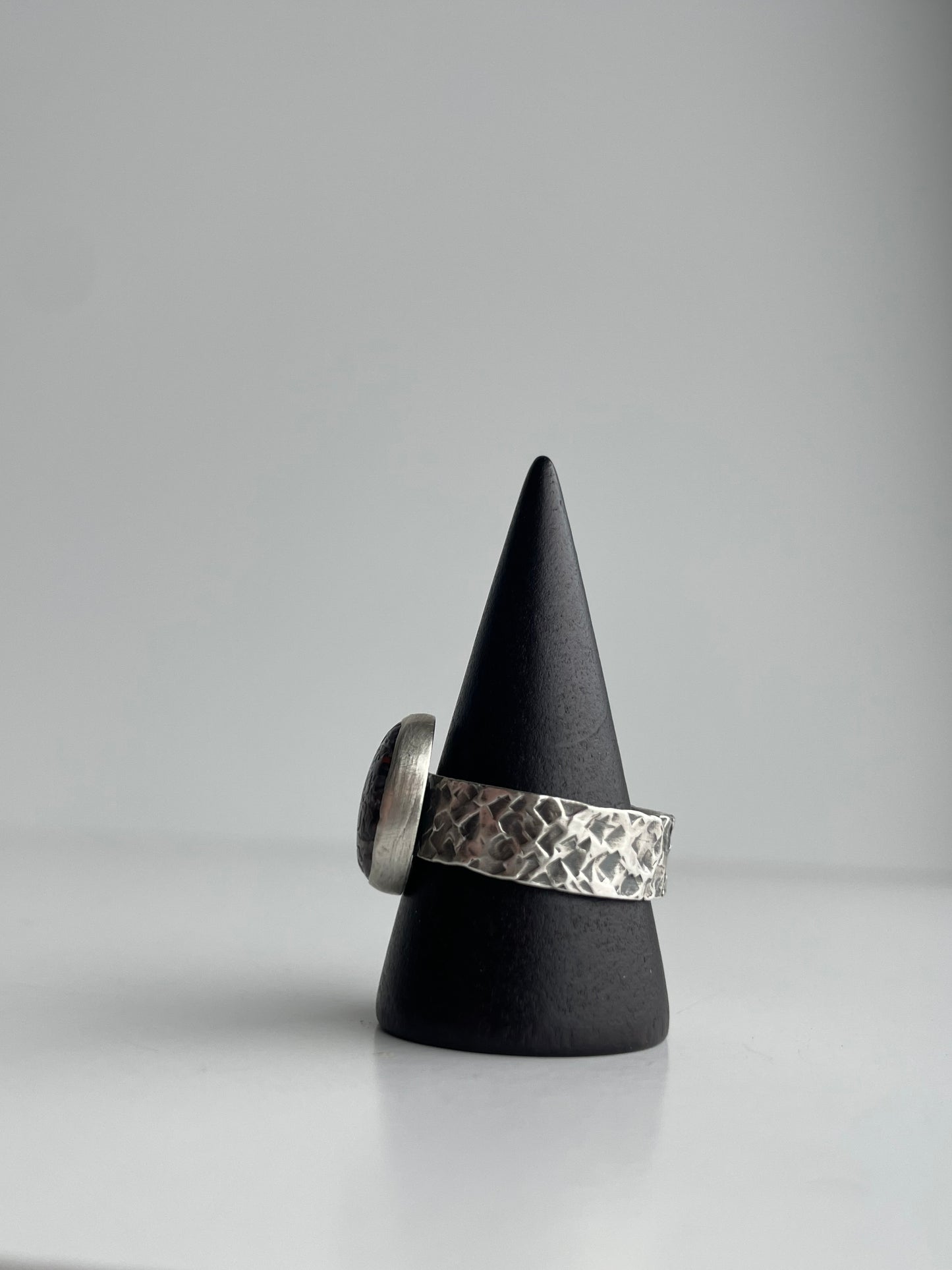 Dinosaur Bone and Sterling Ring - US 9.25
