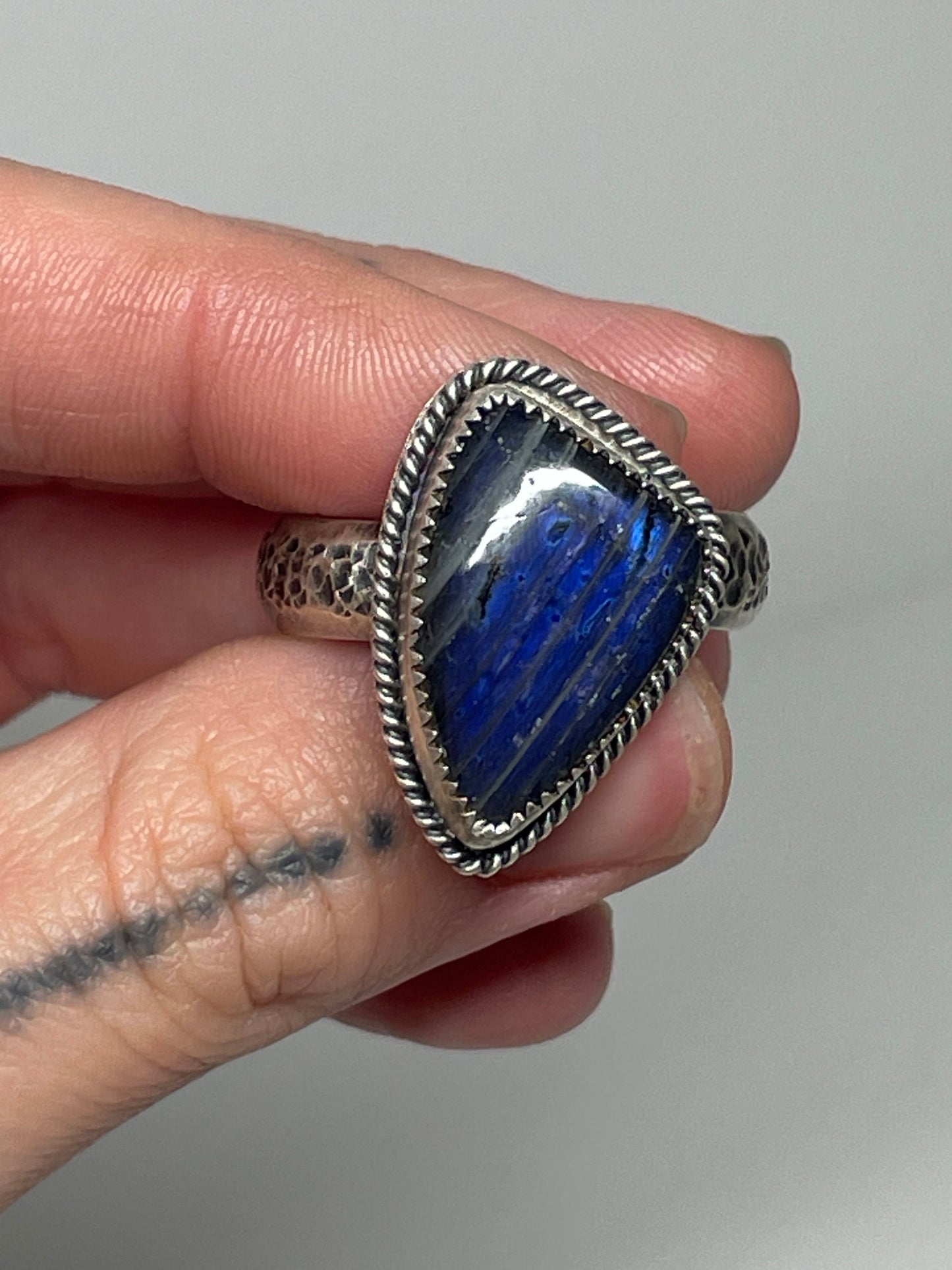 Labradorite and Sterling Ring - US 12