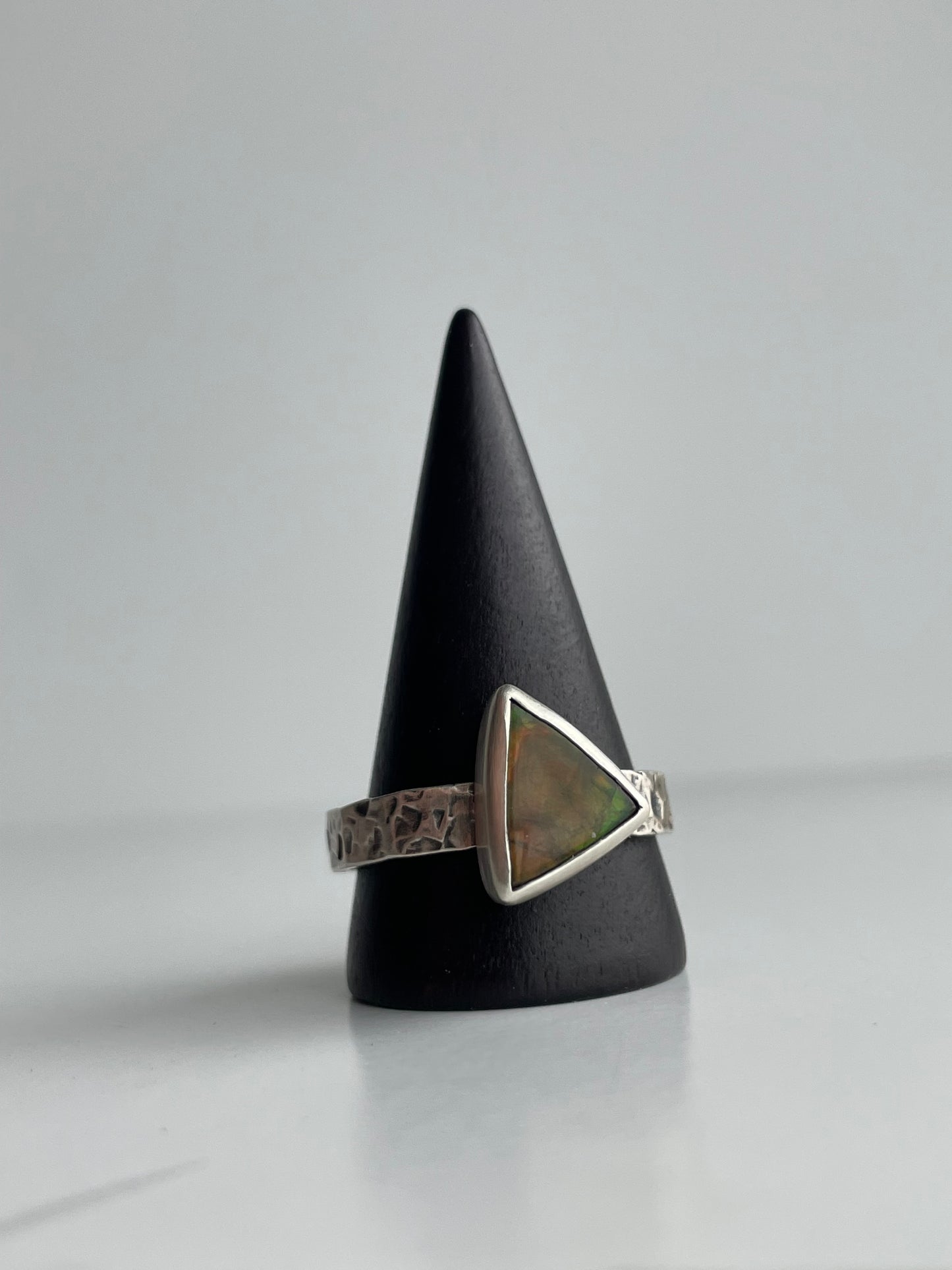 Ammolite and Sterling Ring - US 12