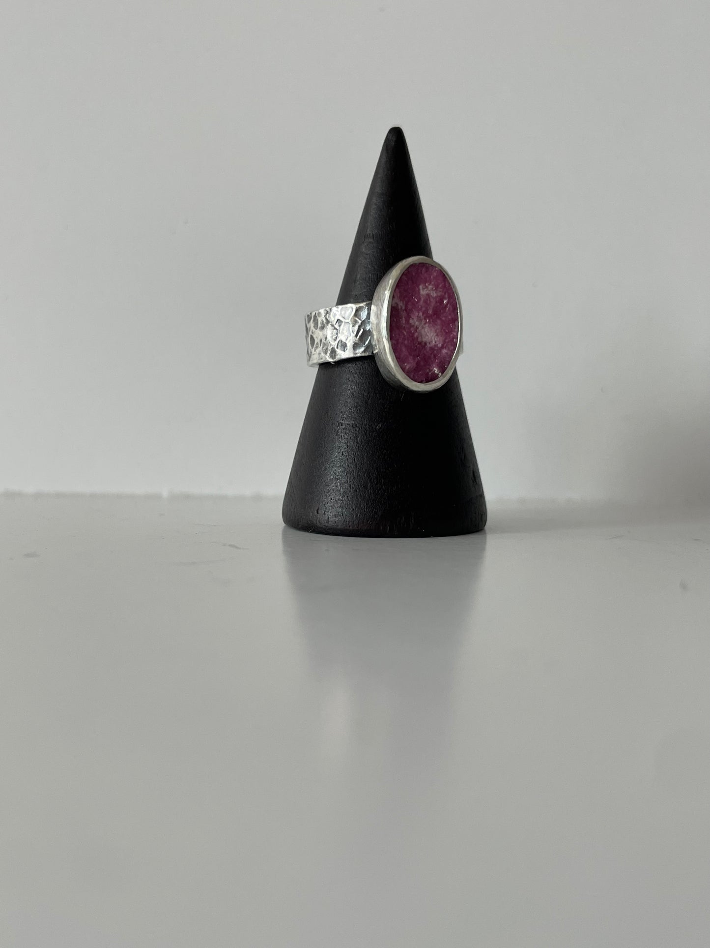 Cobalto Calcite and Sterling Ring - US 5.5