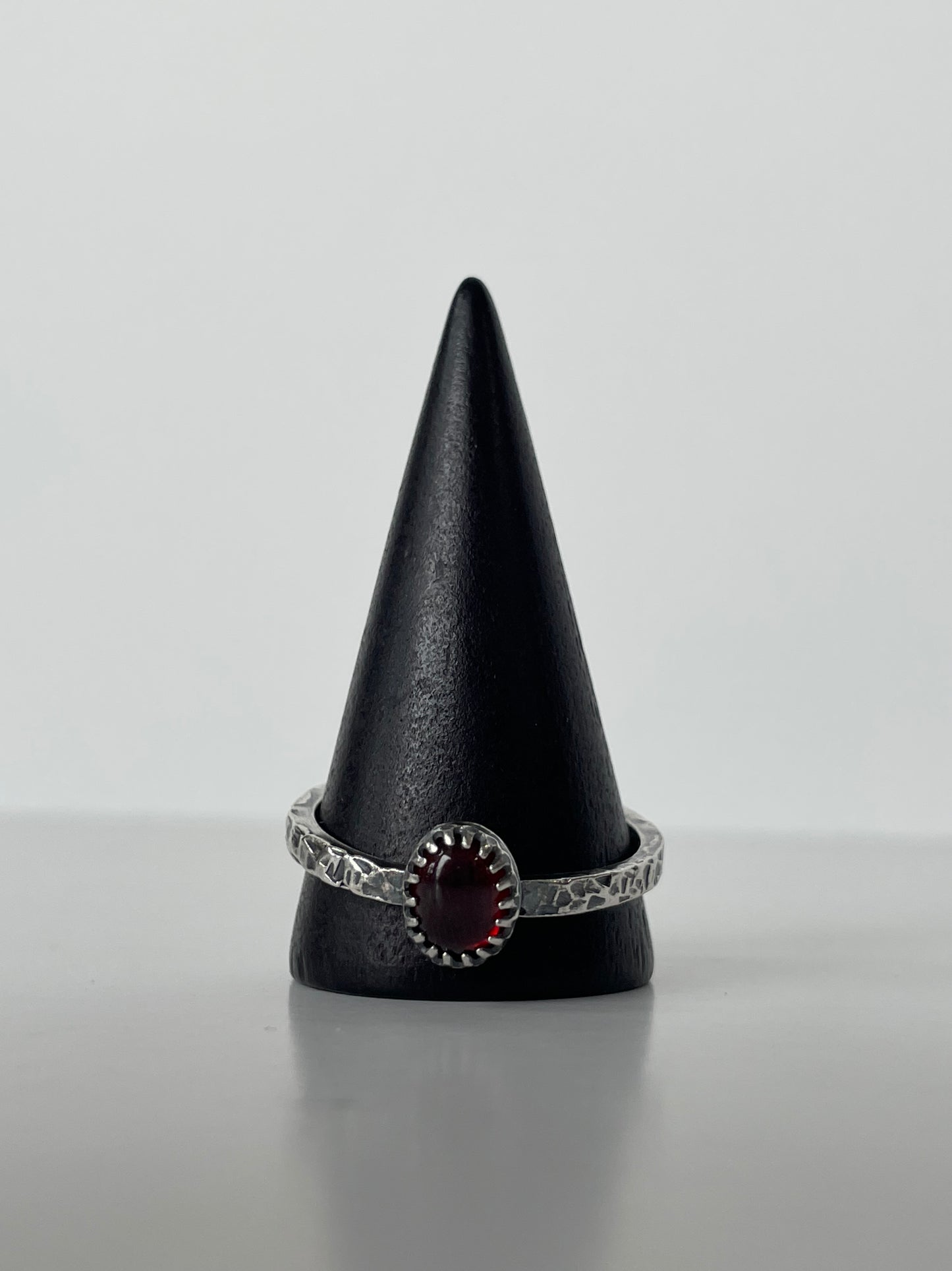 Garnet and Sterling Ring - US 13