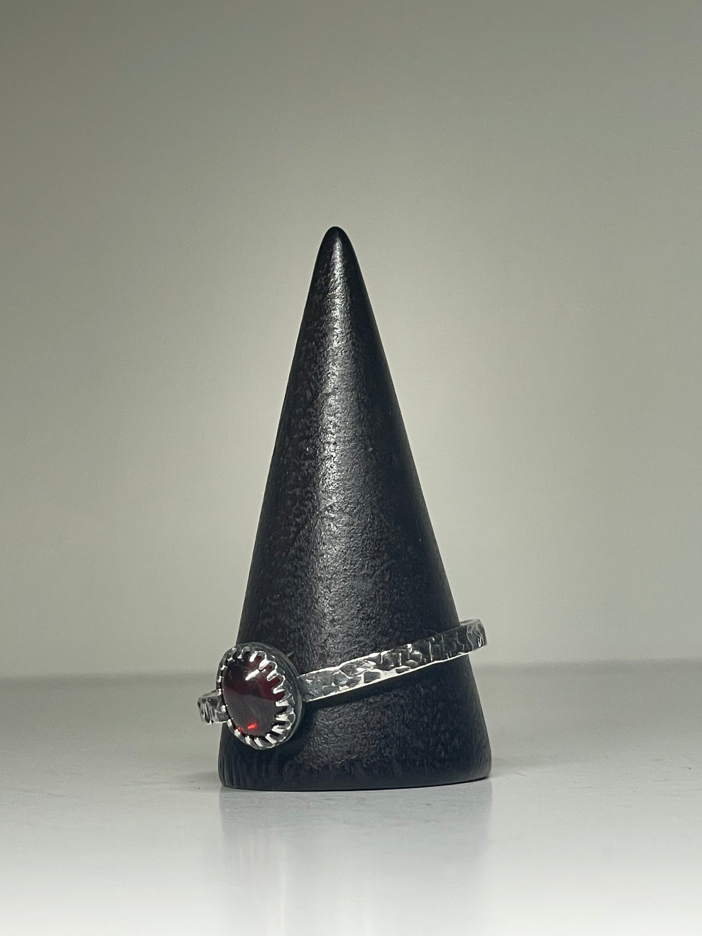 Garnet and Sterling Ring - US 13