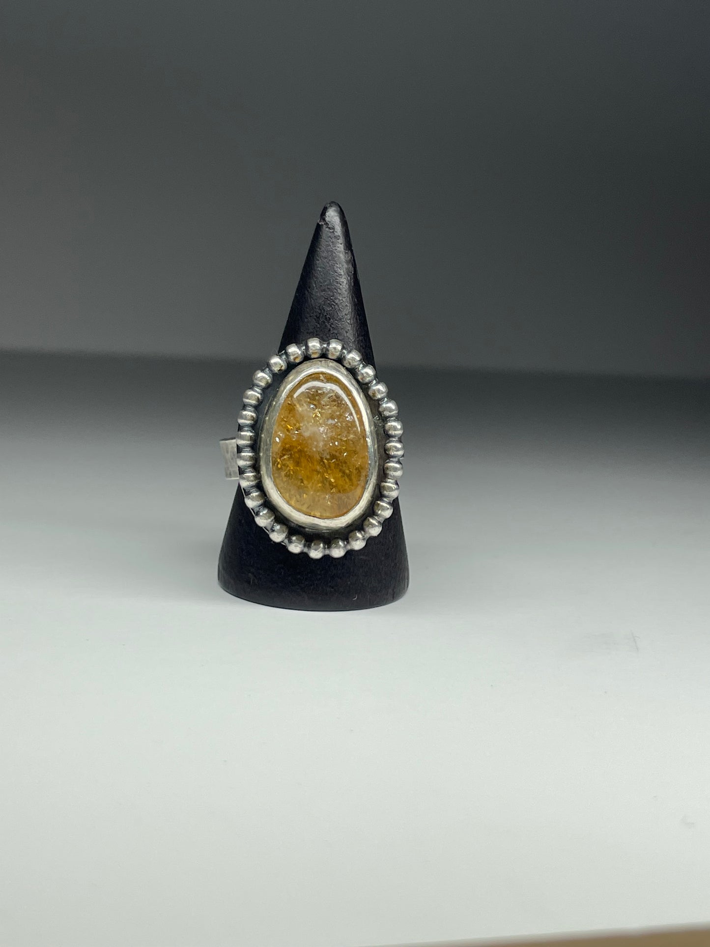 Citrine and Sterling Ring - US 9