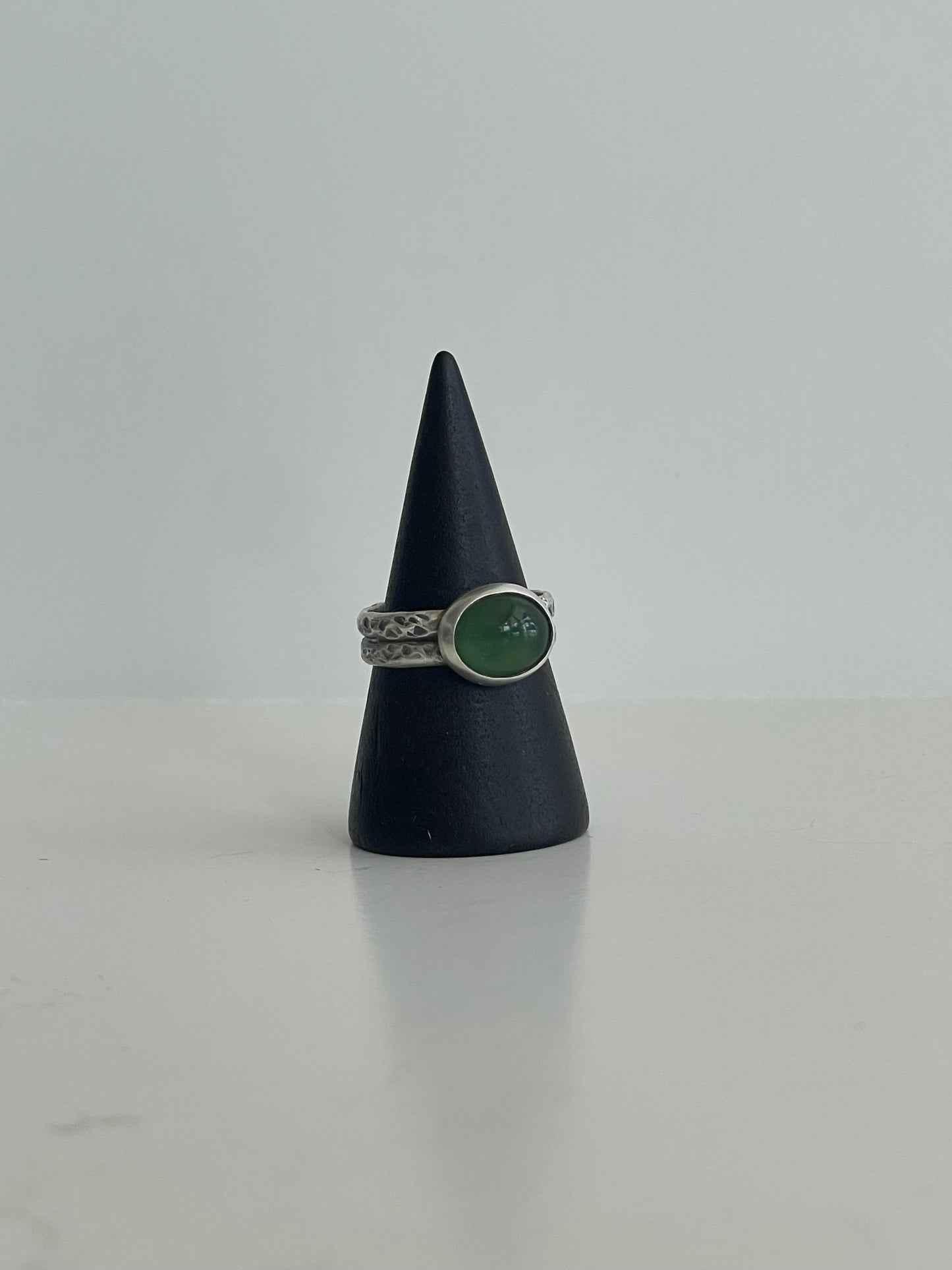 Serpentine and Sterling Ring - US 6