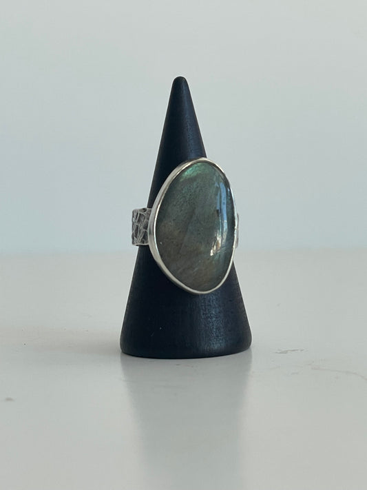 Labradorite and Sterling Ring - US 6