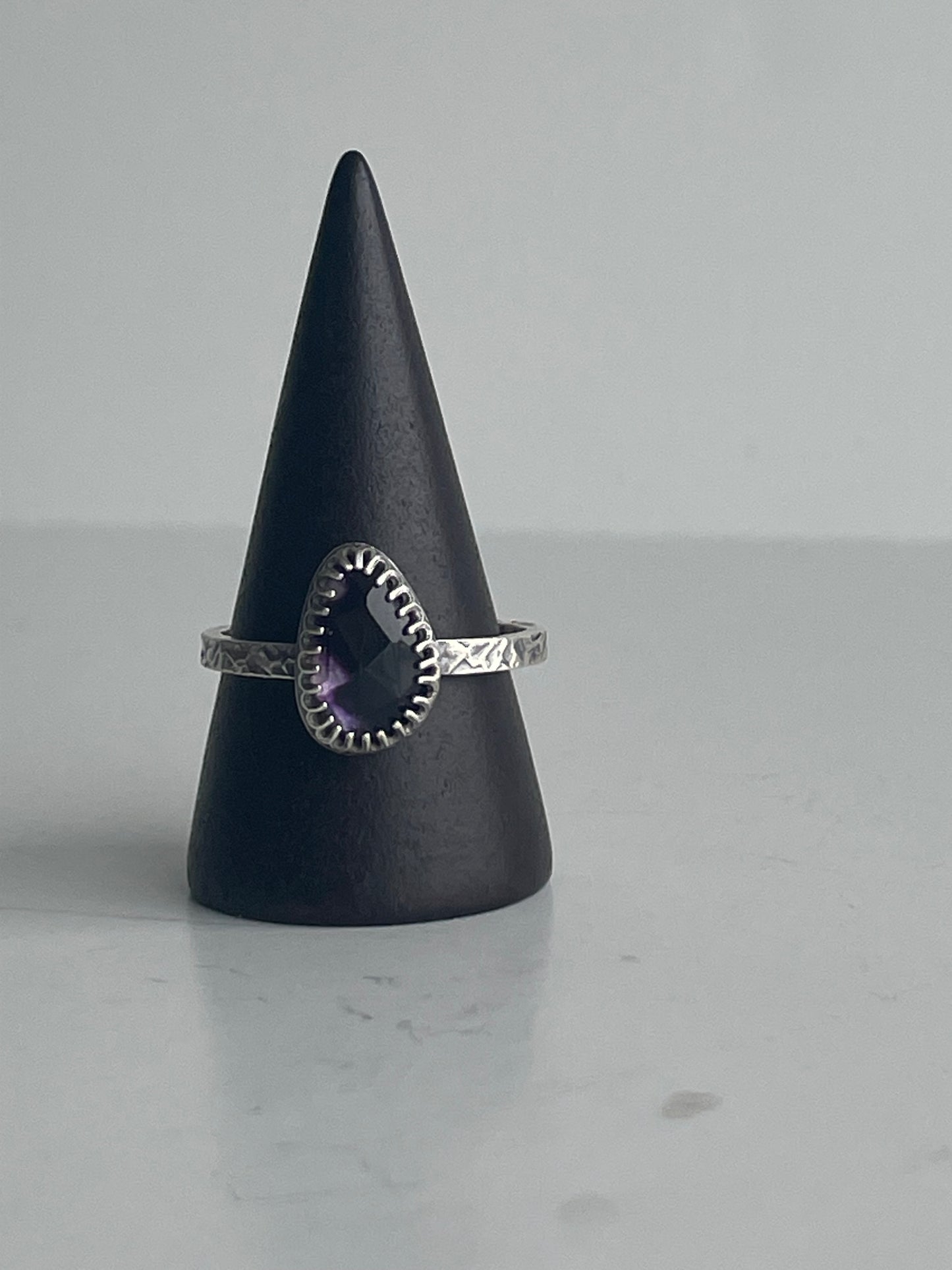 Atomic Amethyst and Sterling Ring - US 9.5