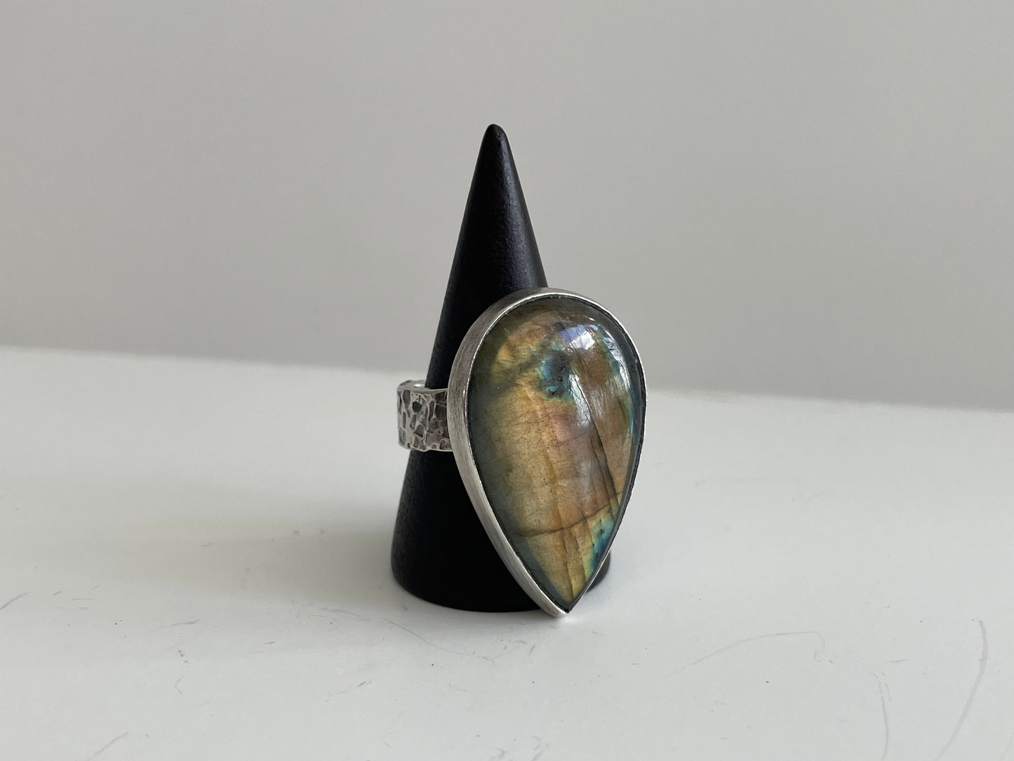 Labradorite and Sterling Ring - US 8.75
