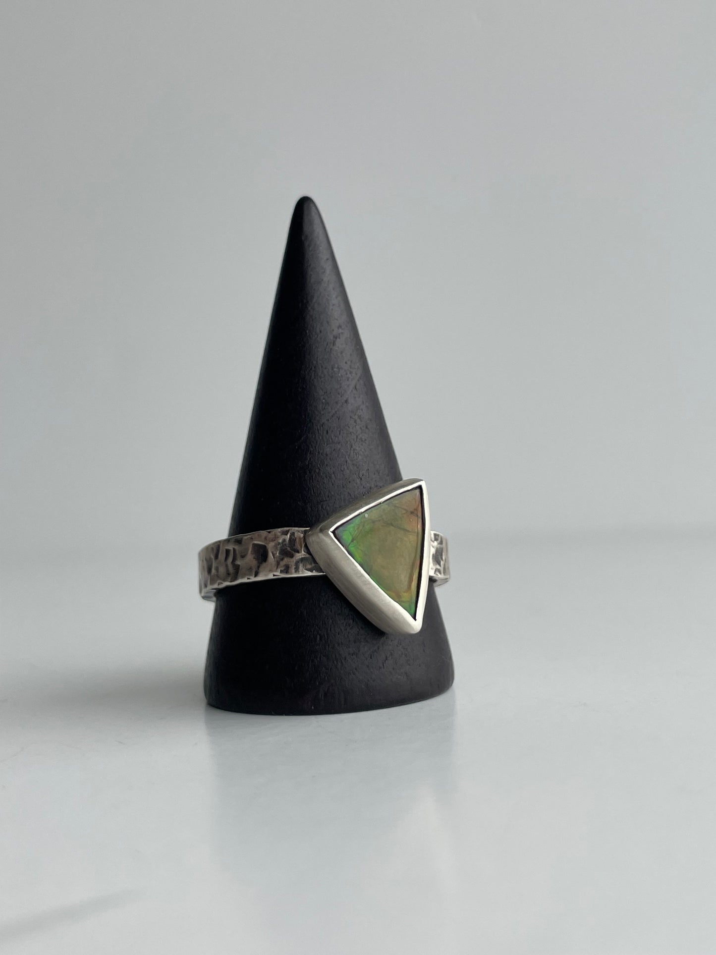 Ammolite and Sterling Ring - US 12