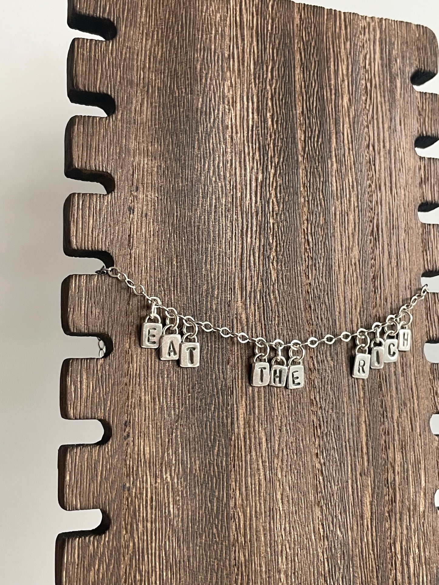 EAT THE RICH - Made to Order - Sterling Necklace
