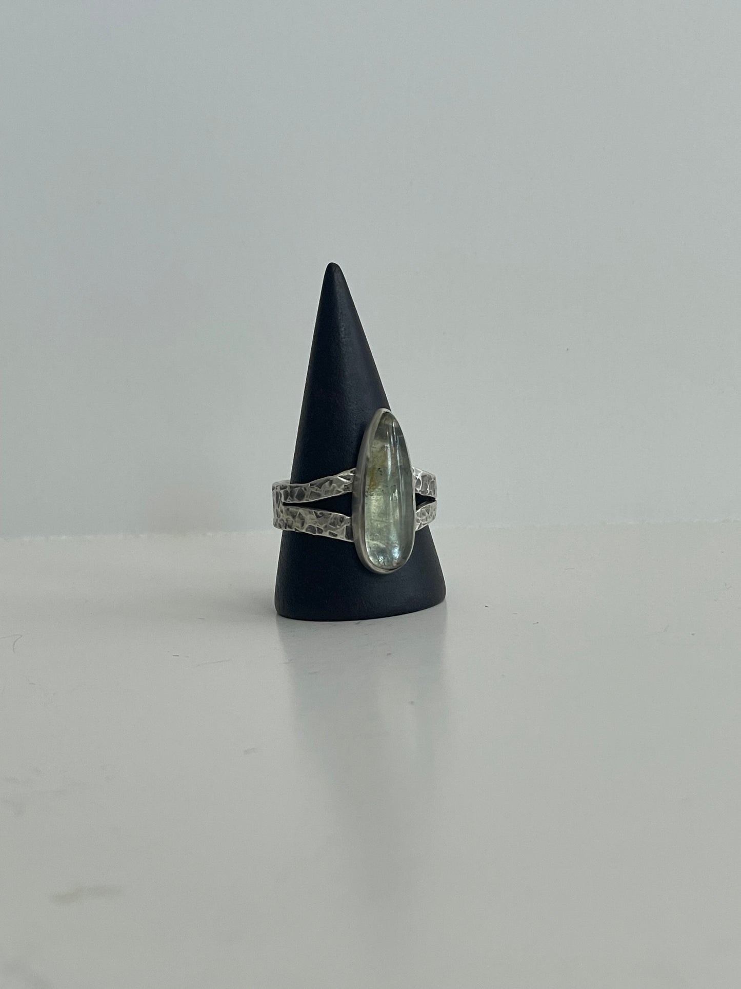Beryl and Sterling Ring - US 9.75