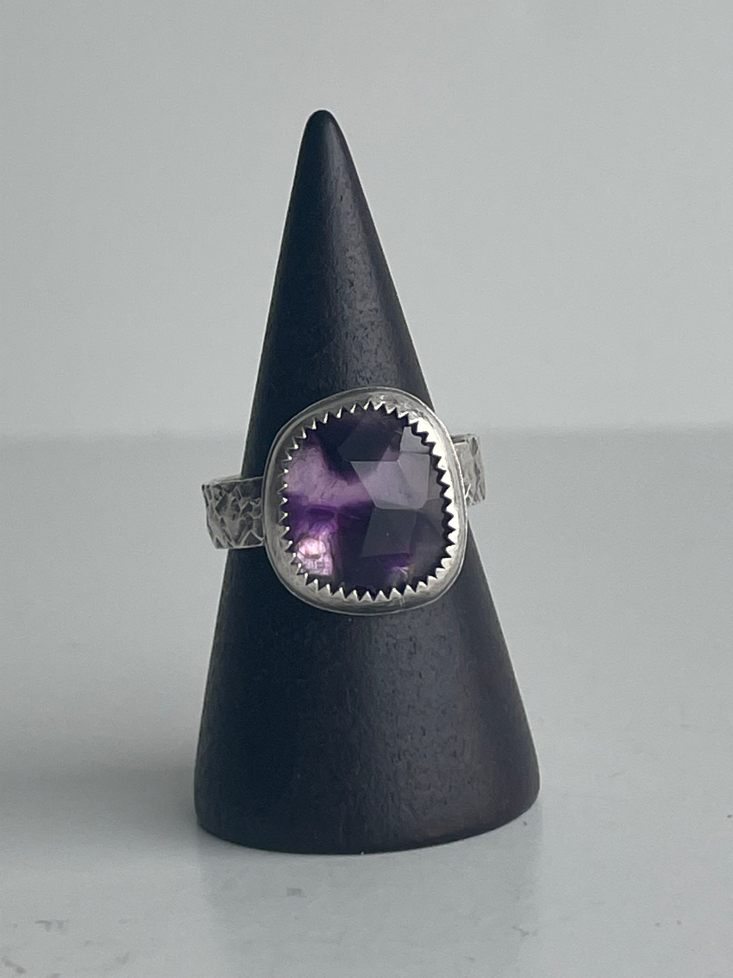 Atomic Amethyst and Sterling Ring - US 6