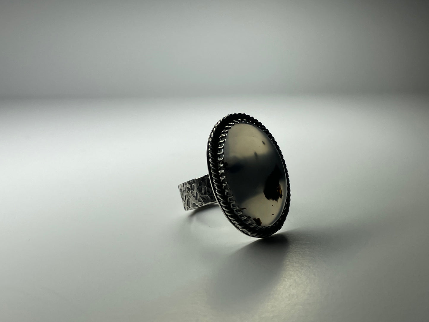Montana Agate and Sterling Ring - US 6.75