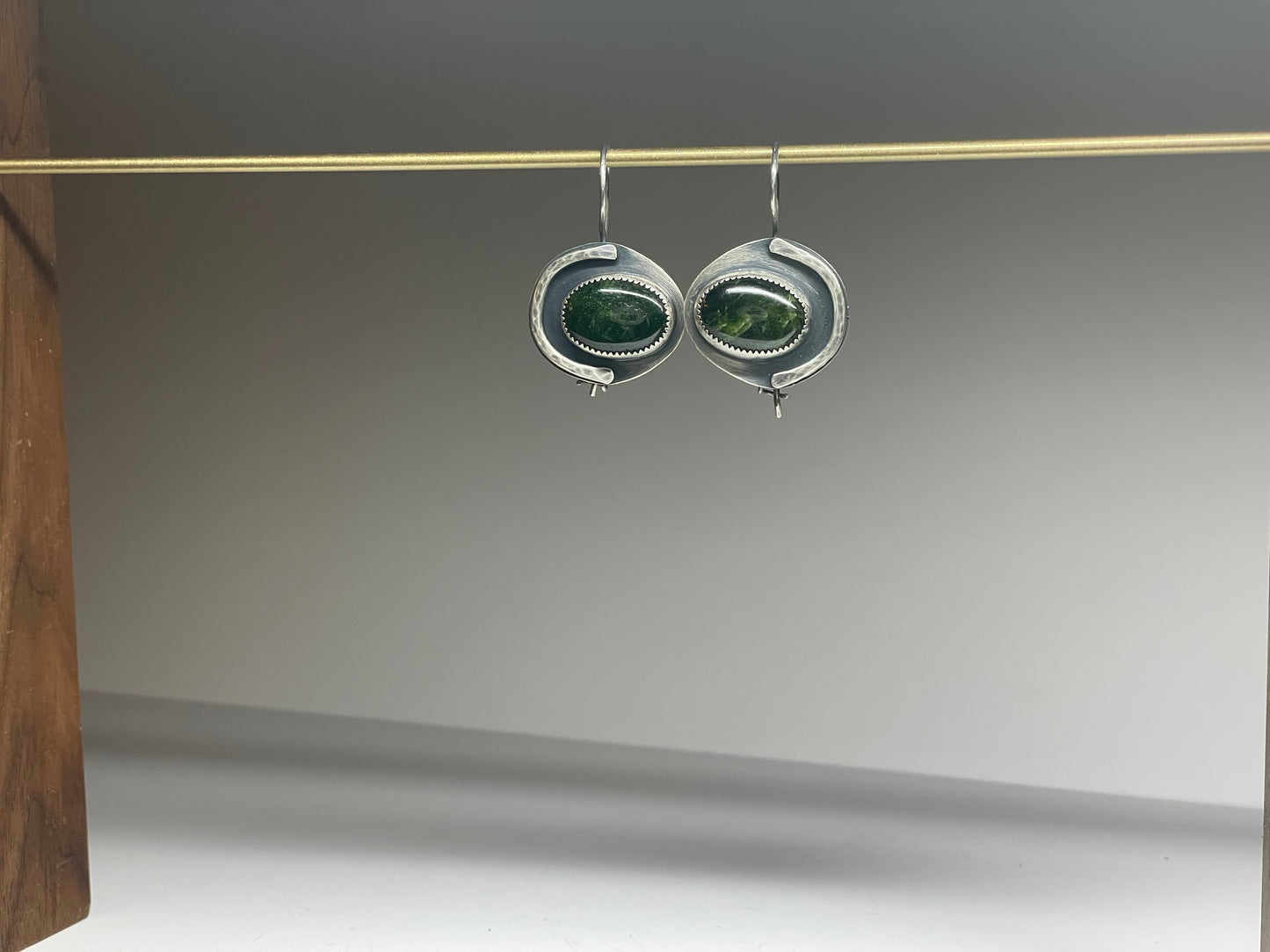 Chrome Diopside and Sterling Dangles