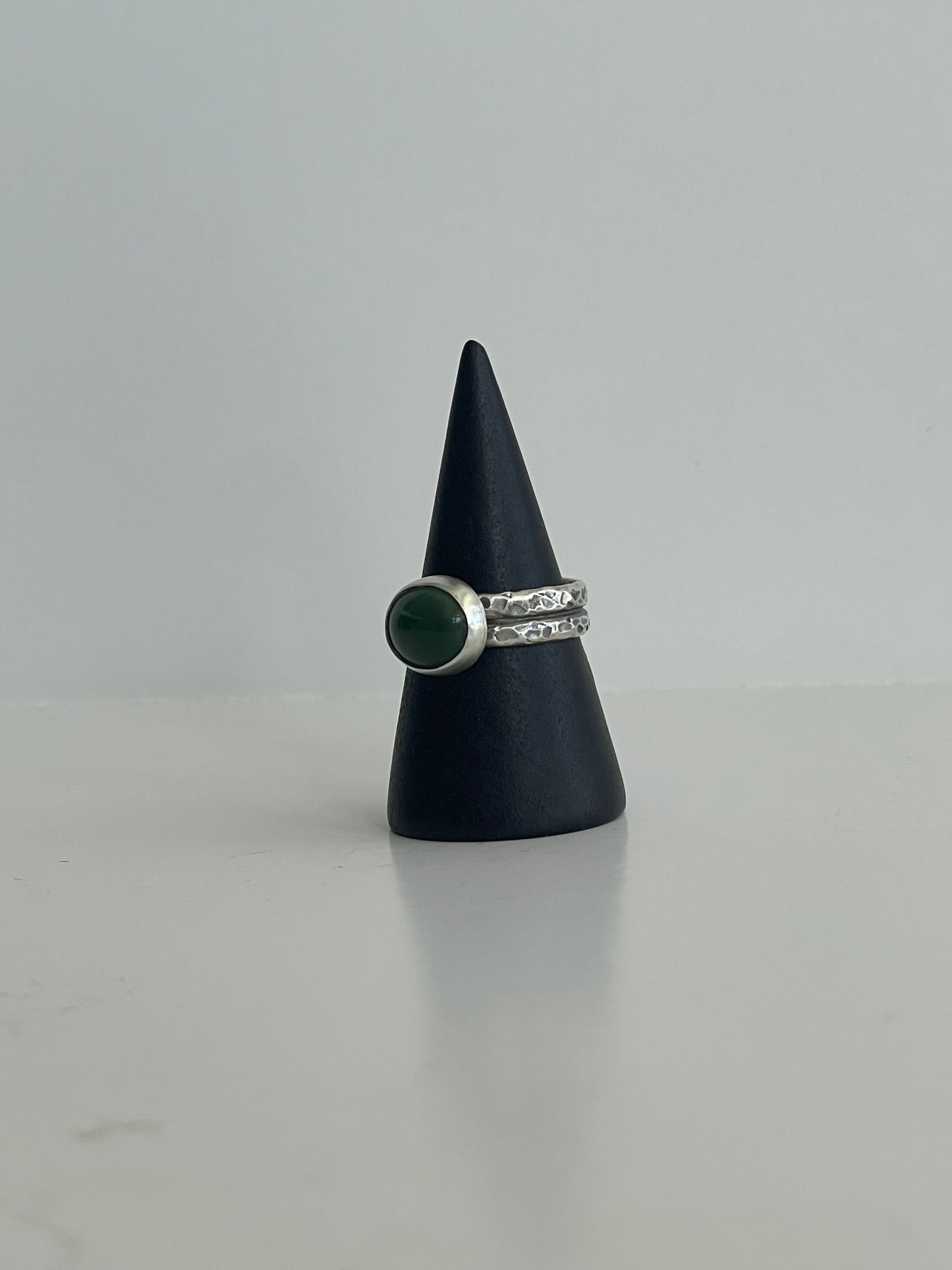 Serpentine and Sterling Ring - US 6