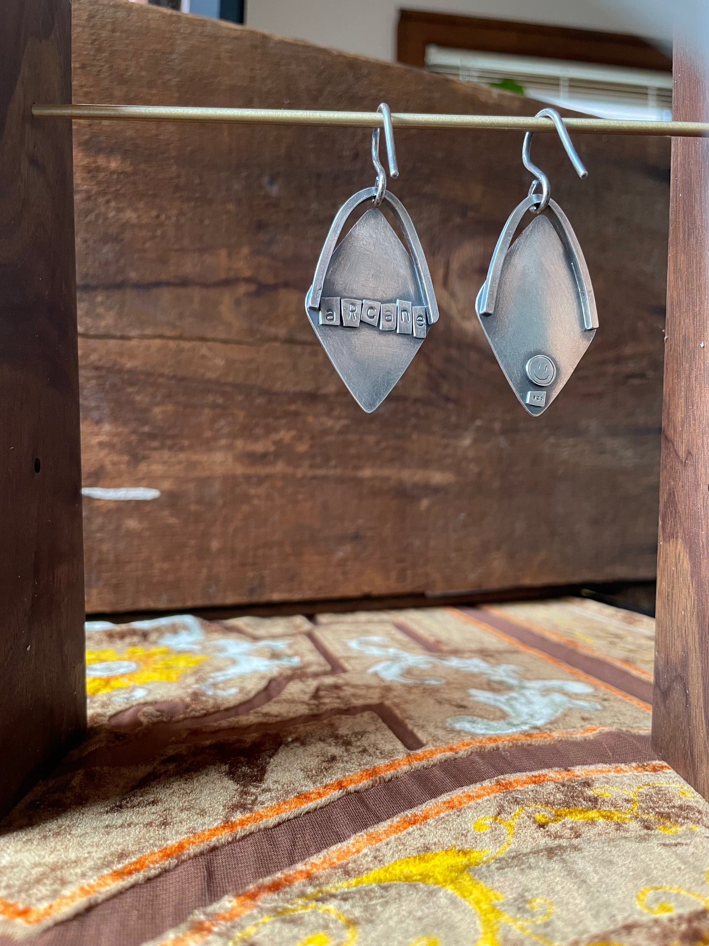 Tigers Eye and Sterling Ear Weights